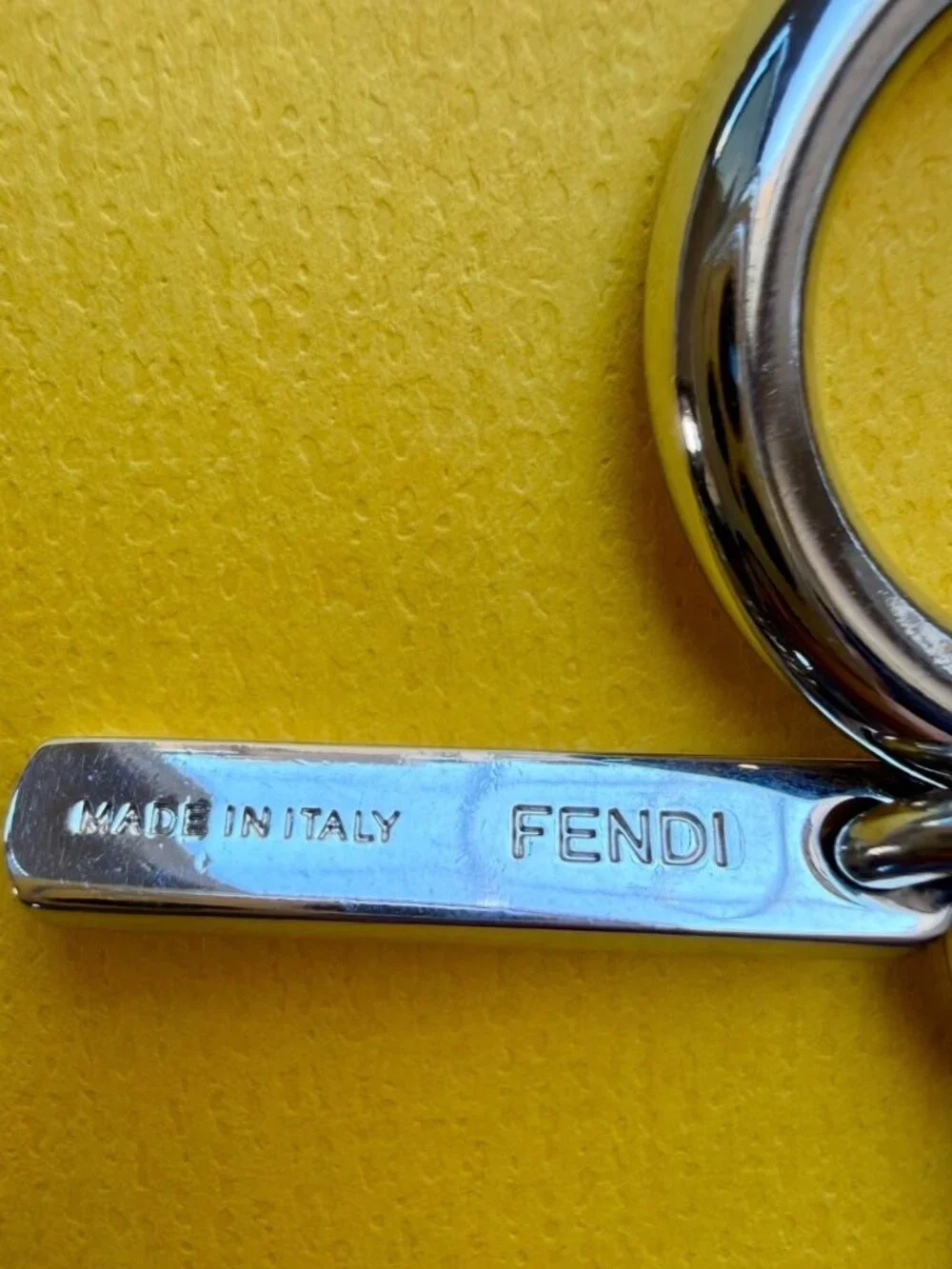 Fendi Blue White Fox Fur Pom Pom Bag Charm